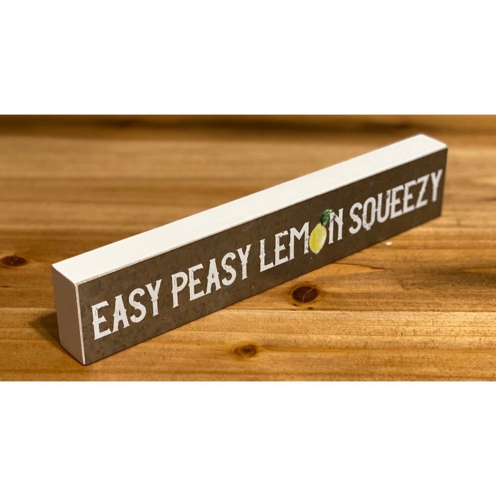 EASY PEASY LEMON SQUEEZY farmhouse lemon sign lemon decoration lemon tiered tray